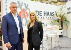 Carlo and Diane de Haas of De Haas Road Cargo. De Haas Road Cargo focuses on groupage of cut flowers to southern Germany and Austria.